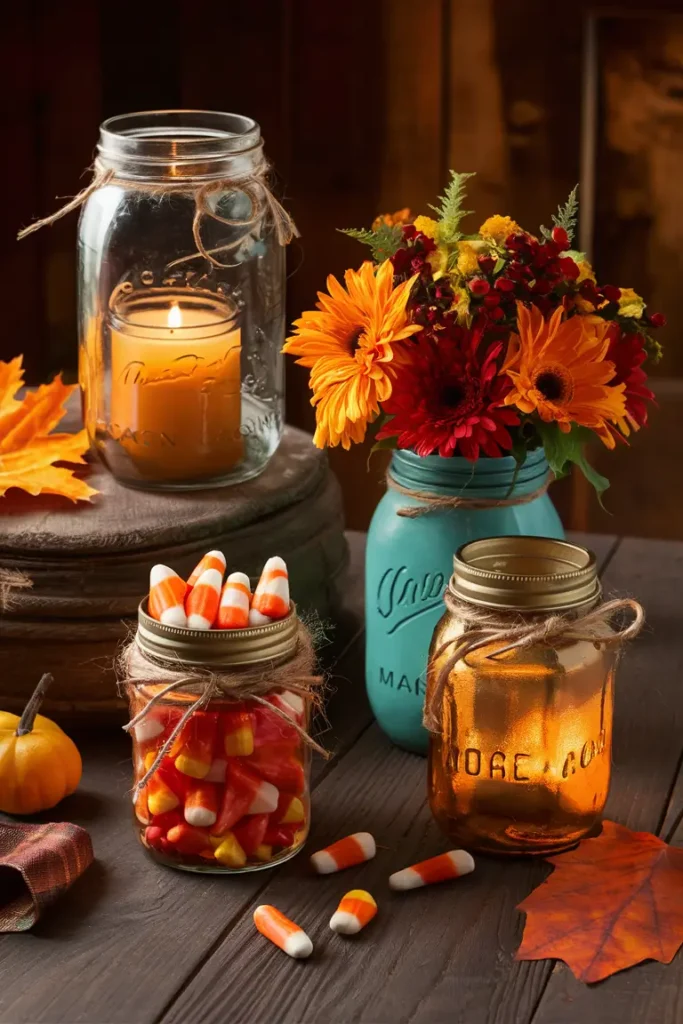 Creative Fall Decor with Mason Jars