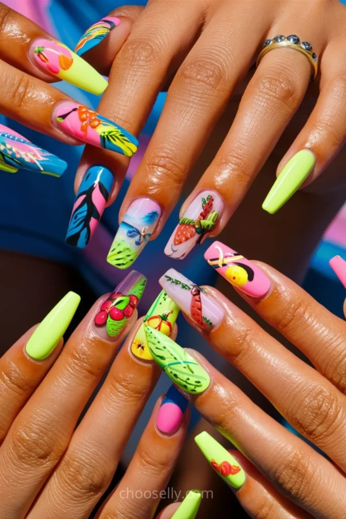 Neon Brights: Sizzling Summer Nail Ideas