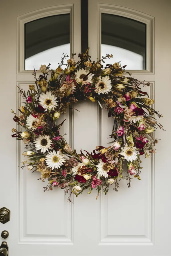 Charming Preserved Garden Flower Easter Wreath