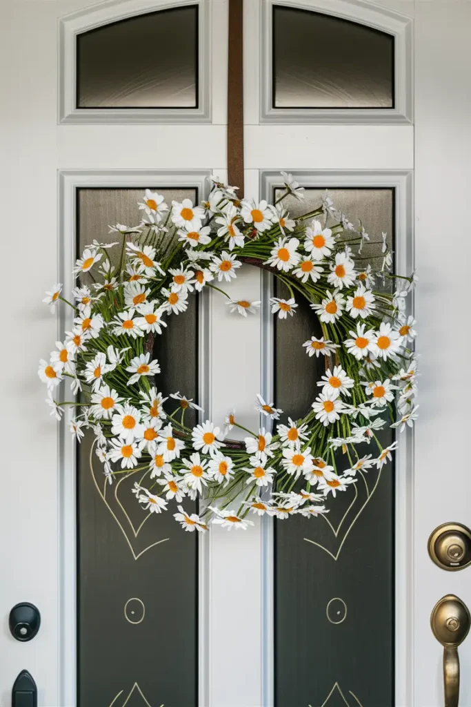 Cheerful Daisy Wreath for Spring 🌸