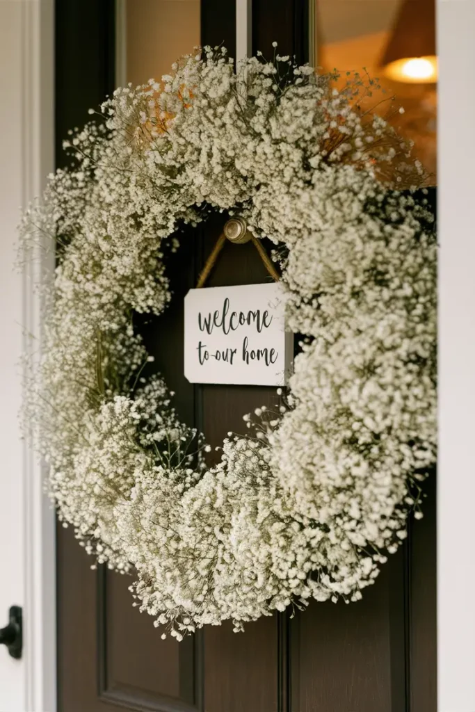 Elegant Baby's Breath Spring Wreath