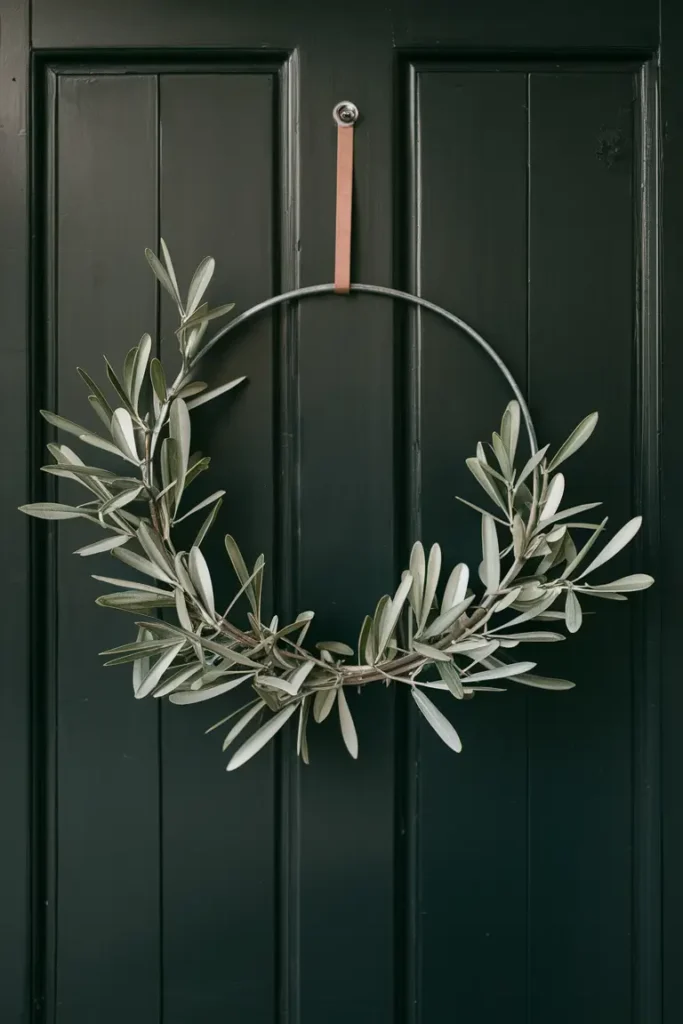 Hoop with Olive Twigs