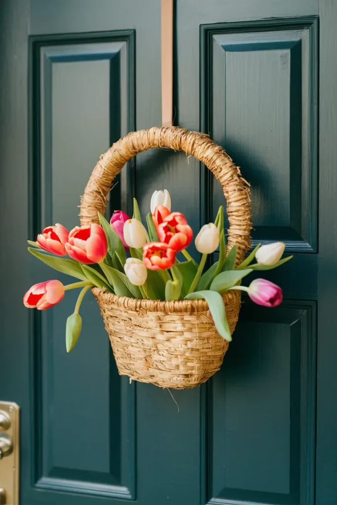 Tulip Basket Wreath
