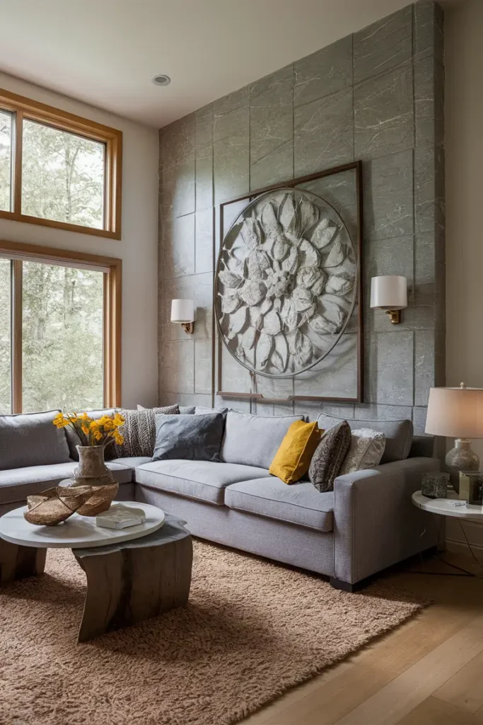 Unique Living Room Decor Textured Wall Panels